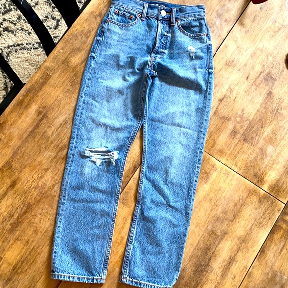 AéRopostale 90s super high rise straight jeans - Picture 2 of 5
